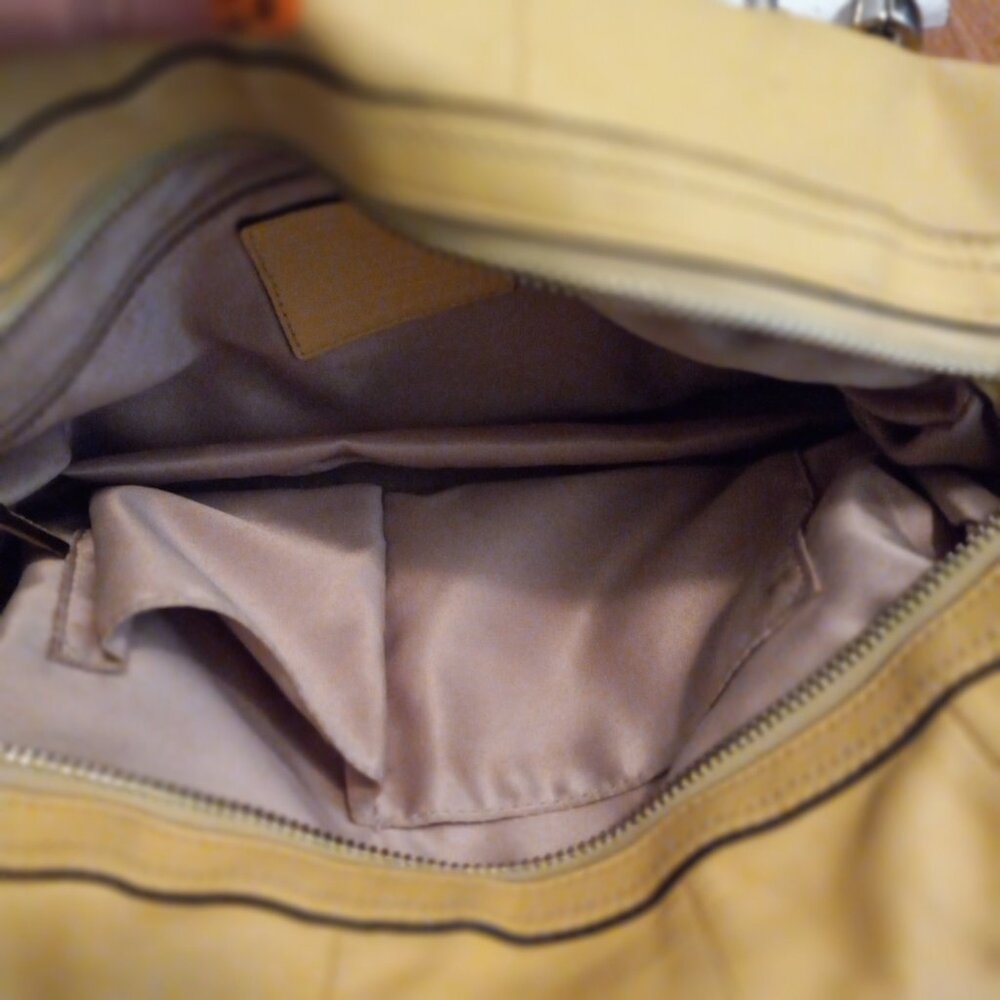 Coach Purse Yellow and Silver - Picture 10 of 15